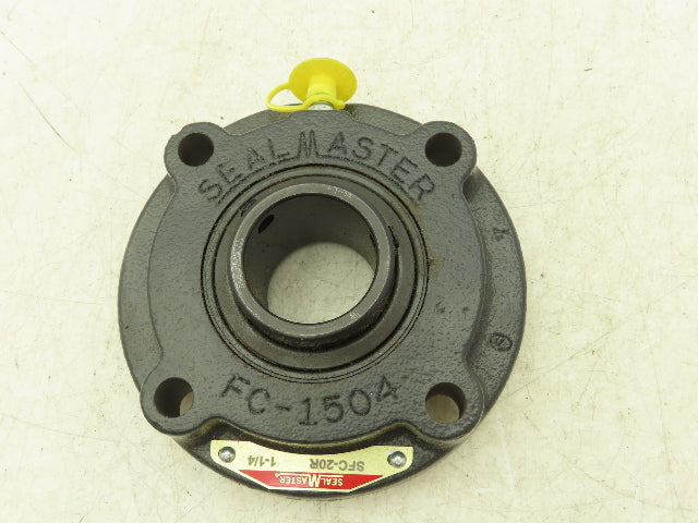 SealMaster SFC-20R Flange Mount Ball Bearing 1-1/4" Bore 4 Bolt Piloted Mount