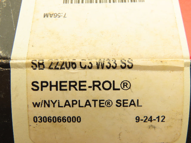 McGill SB22206 W33SS Spherical Roller Bearing 30mm-ID x 62mm-OD x 20mm-Width