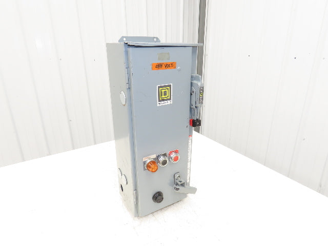 Square D Combination Motor Starter Size 1 NEMA 10Hp 30A 600V Fused 3R