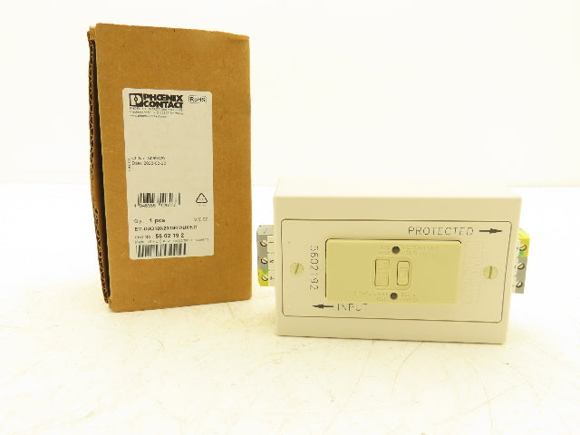 Phoenix Contact EM-DUO120/20/GFI/AUX/NO Din Rail Receptacle GFI Outlet 20A 120V
