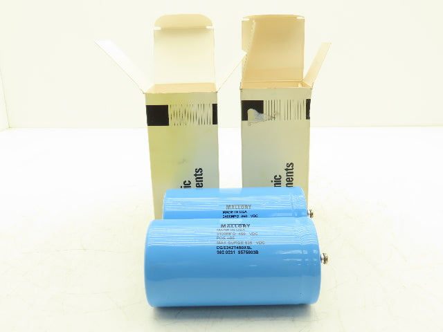 Mallory CGS242T450X5L Capacitor 2400 MFD 450 VDC Lot of 2