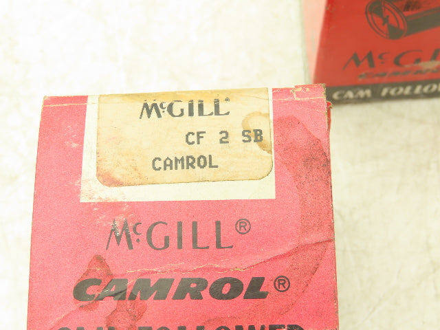 McGill CF2 SB Flat Cam Follower 2"Roller Dia x 1.25"-Width .75" Stud Lot Of 4