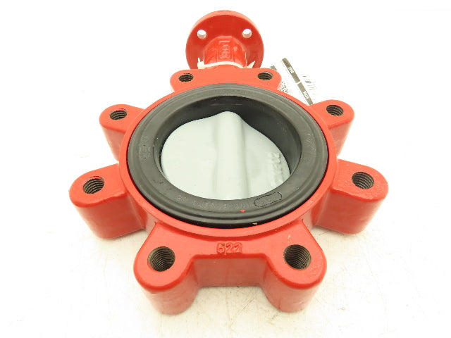 Bray 310400-11010390 4" Lugged Butterfly Valve Bare Stem Red 8-Lug M1210
