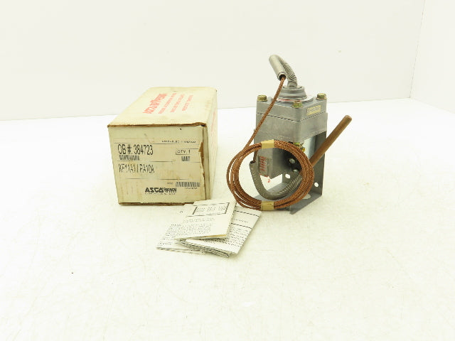 Asco KF11A1/PA10A Temperature Switch W/Sensor Probe Missing Cover 120/240VAC