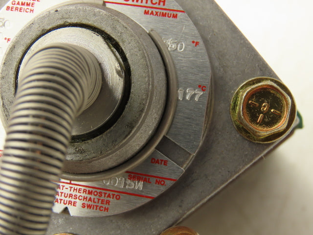 Asco KF11A1/PA10A Temperature Switch Assy W/Sensor Limit Control 120/250VAC