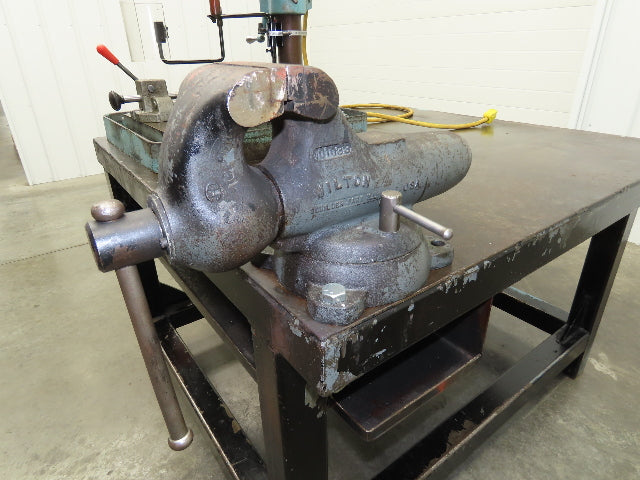 Clausing 20" Variable Speed Drill Press Weld Table 48x48" Wilton Bullet Vise