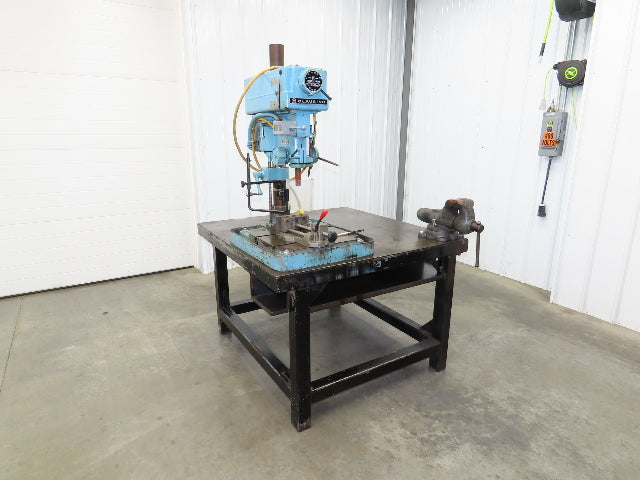 Clausing 20" Variable Speed Drill Press Weld Table 48x48" Wilton Bullet Vise