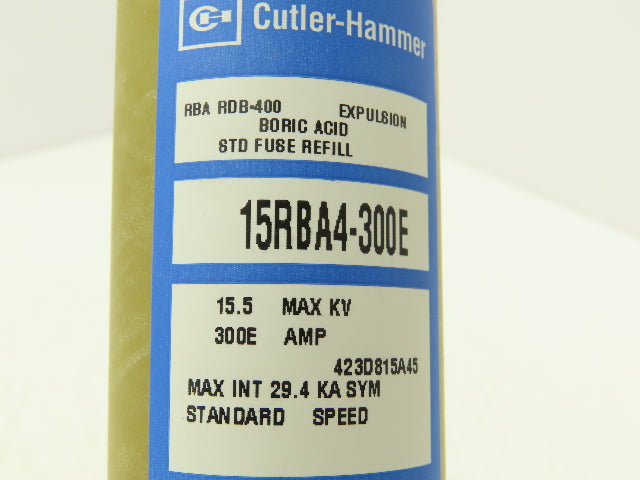 Cutler Hammer 15RBA4-300E Fuse Refill 300A Standard Speed Expulsion Max 15.5 kV