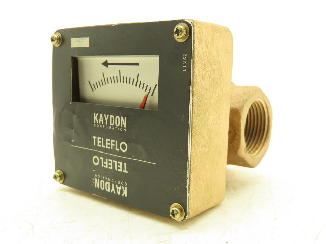 Kaydon 816BC Teleflo Flow Switch Dial Indicator 1" NPT Has Damaged Face Plate