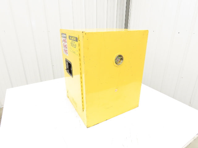 Justrite 890400 Sure-Grip EX 4 Gallon Capacity Yellow Flammable Cabinet