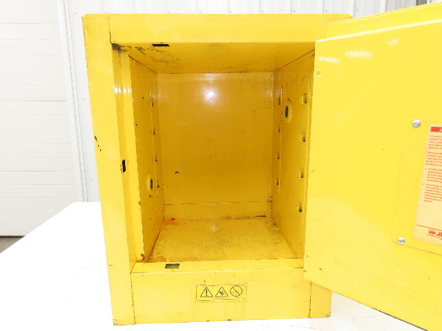 Justrite 890400 Sure-Grip EX 4 Gallon Capacity Yellow Flammable Cabinet