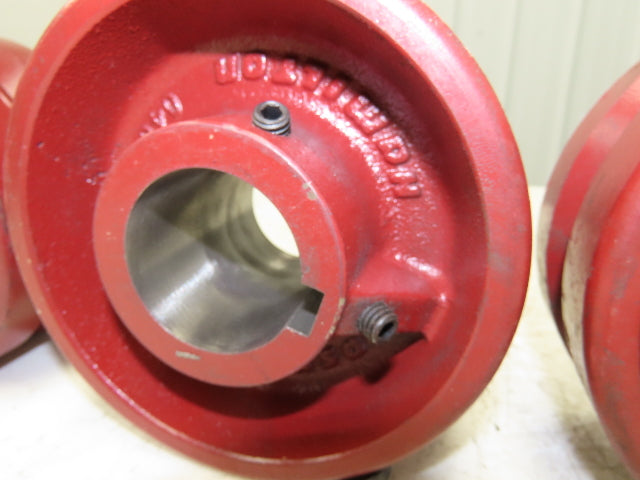 Hamilton 040875 V-Grooved Metal Wheel 6" Dia 2-3/4" Face 1-15/16" Bore Lot of 4