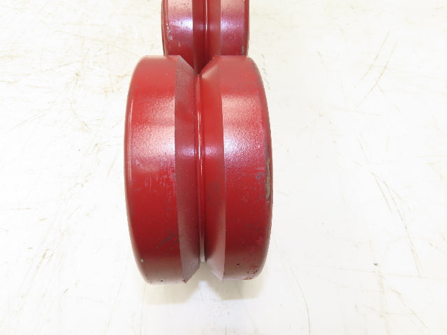 Hamilton 040875 V-Grooved Metal Wheel 6" Dia 2-3/4" Face 1-15/16" Bore Lot of 4