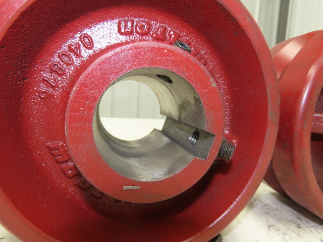 Hamilton 040875 V-Grooved Metal Wheel 6" Dia 2-3/4" Face 1-15/16" Bore Lot of 4