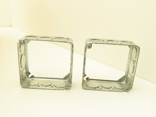 Crouse-Hinds TP428 4" Square Box Extension Ring 1-1/2" Deep w/Knockout Lot of 50