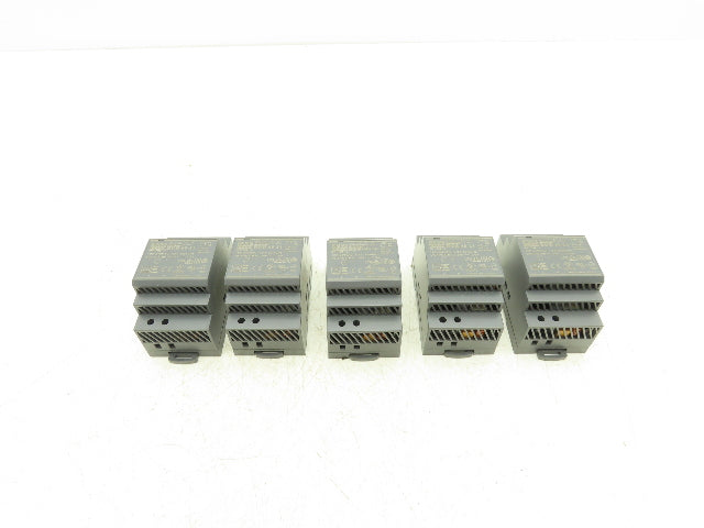 MW HDR-60-24 Power Supply DIN Rail 100-240VAC Input 24VDC 2.5A Output Lot Of 5
