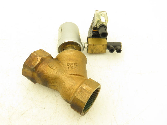 Schubert & Salzer 7010/050V101100-7 Bronze 2" Angle Seat Solenoid Valve 24VDC