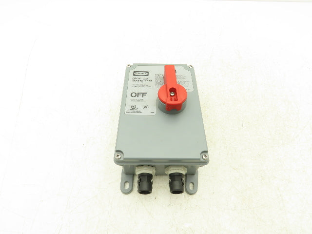 Hubbell HBLDS3 Circuit-Lock Nonfusible Enclosed Disconnect Switch 30A 600V