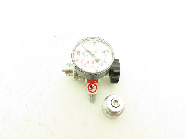 Hydac KI.1.6 Pressure Regulator & Guage 3500 PSI Adapter/Coupler Included