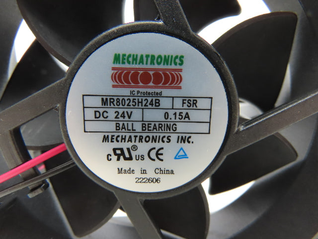 Mechatronics MR8025H24B-FSR Cooling Fan 80 x 80 x 25mm 24VDC 2 Wire Lot Of 6