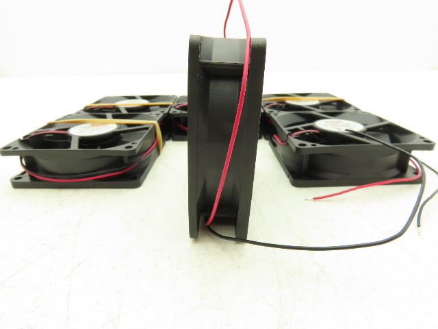 Mechatronics MR8025H24B-FSR Cooling Fan 80 x 80 x 25mm 24VDC 2 Wire Lot Of 6