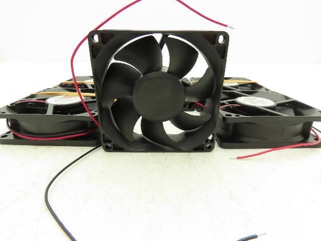 Mechatronics MR8025H24B-FSR Cooling Fan 80 x 80 x 25mm 24VDC 2 Wire Lot Of 6