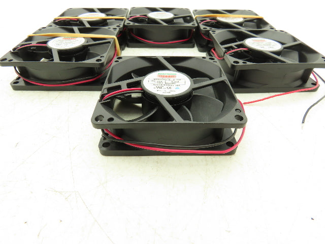 Mechatronics MR8025H24B-FSR Cooling Fan 80 x 80 x 25mm 24VDC 2 Wire Lot Of 6