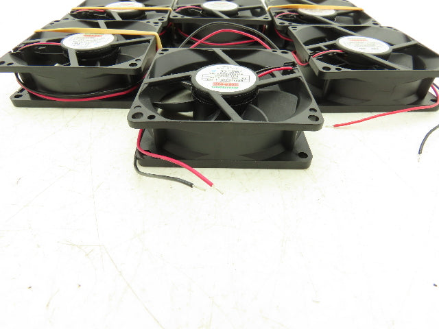 Mechatronics MR8025H24B-FSR Cooling Fan 80 x 80 x 25mm 24VDC 2 Wire Lot Of 6