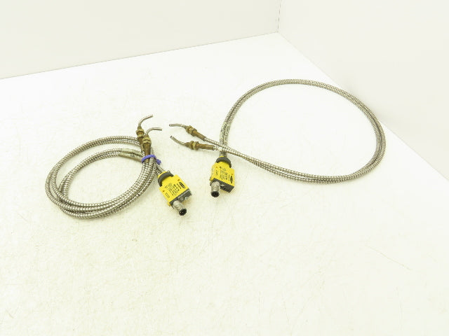 Banner SM312FQD Mini-Beam Fiber Optic Sensor with Cables 36" ITA23S Lot of 2