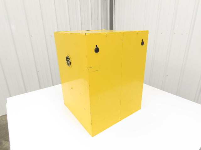 Justrite 25040 Flammable Cabinet 4 Gallon Capacity Yellow Manual Close