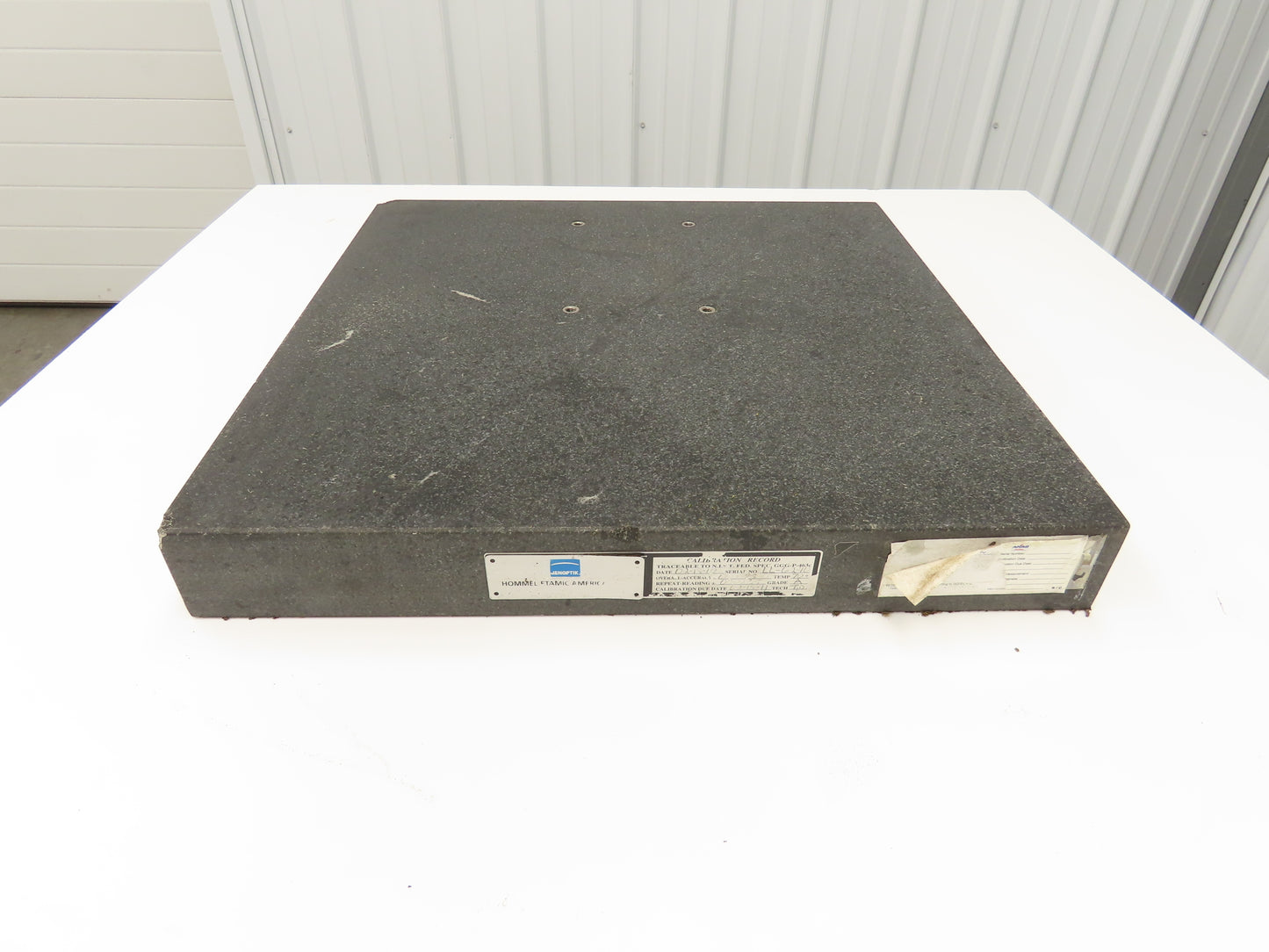 Standridge Granite Surface Inspection Plate 24 x 24 x 3" Mounting Studs