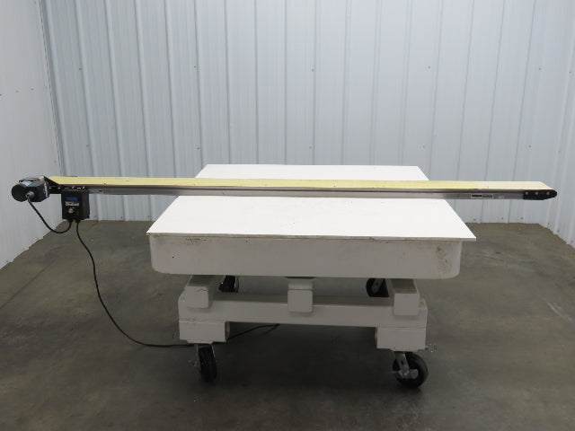 Dorner 2200 6"W x 8'L Low Profile Mini Belt Conveyor 115V Variable Speed 3-65FPM