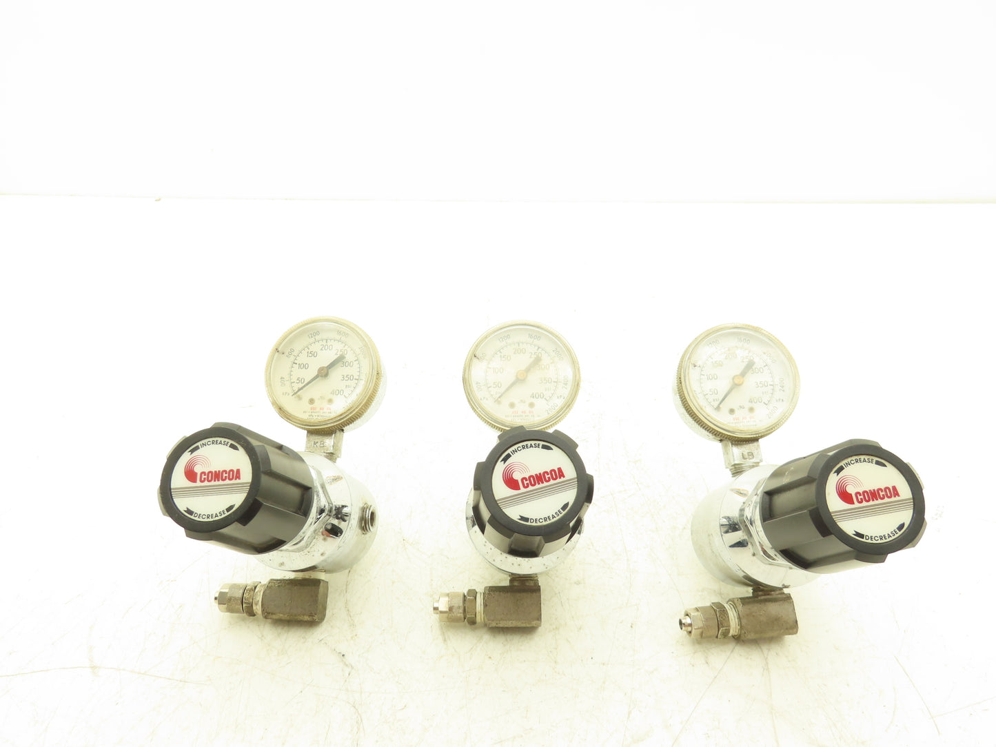 Concoa - Trumpf Laser Gas Pressure Regulator W/Gauge 0-400 PSI Lot of 3