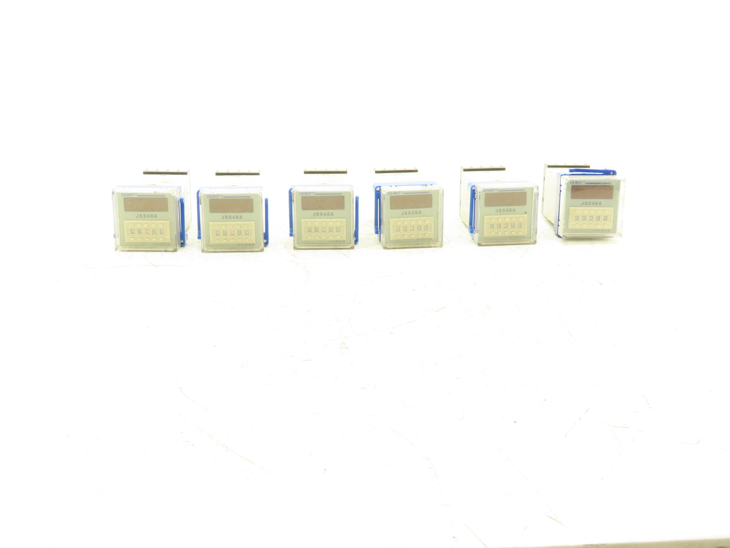 CHNT JSS48A Time Delay Relay 4-Digit 3 Time Ranges Configurable Lot of 6