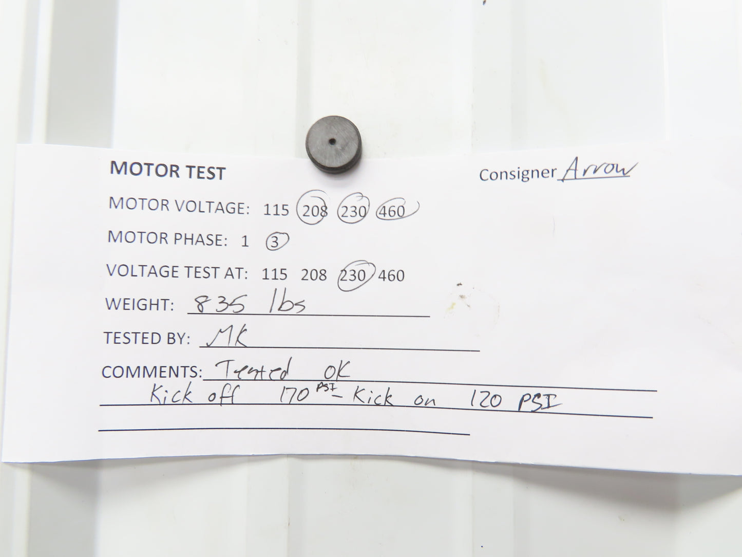 Champion HR10-12 Piston Air Compressor Pump 33CFM 25Hp 230/460V 3Ph 120G Tank