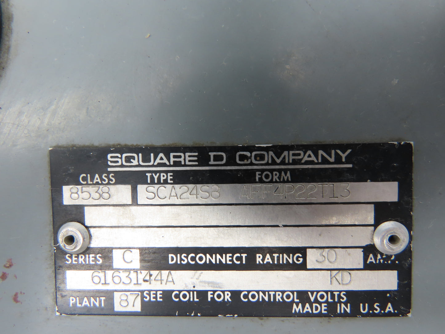 Square D 8536SC03 Combination Motor Starter NEMA Size 1 10HP 460V 3R Enclosure