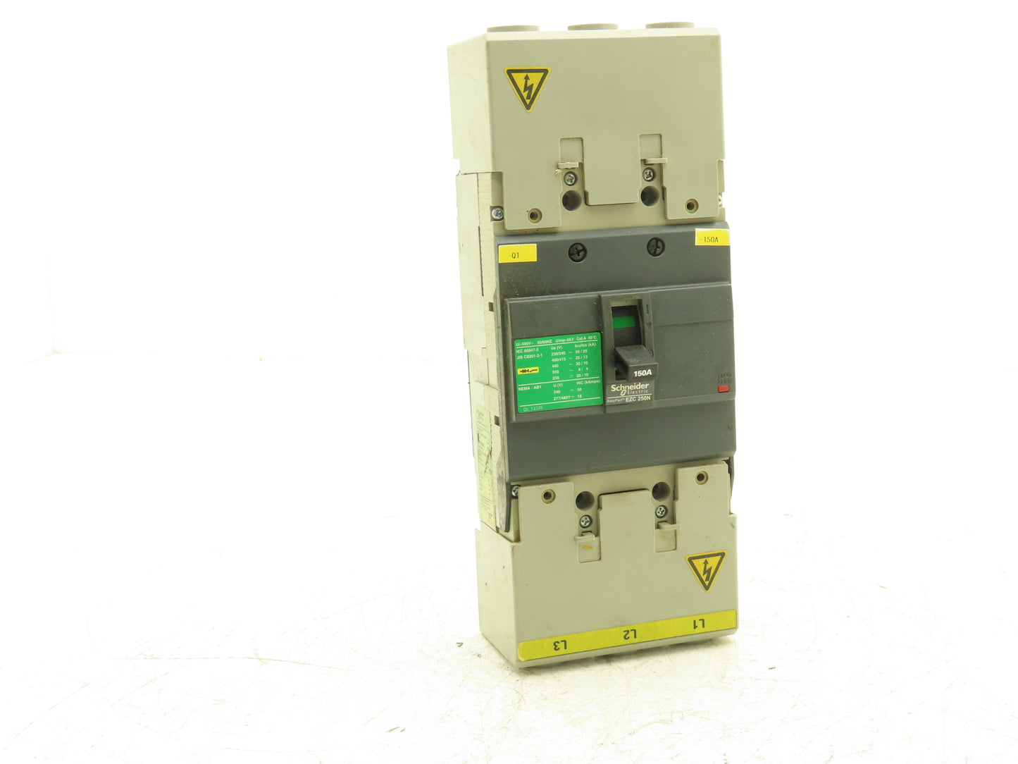 Schneider EZC 250N EasyPact Molded Case Circuit Breaker 150A 480VAC 3-Pole