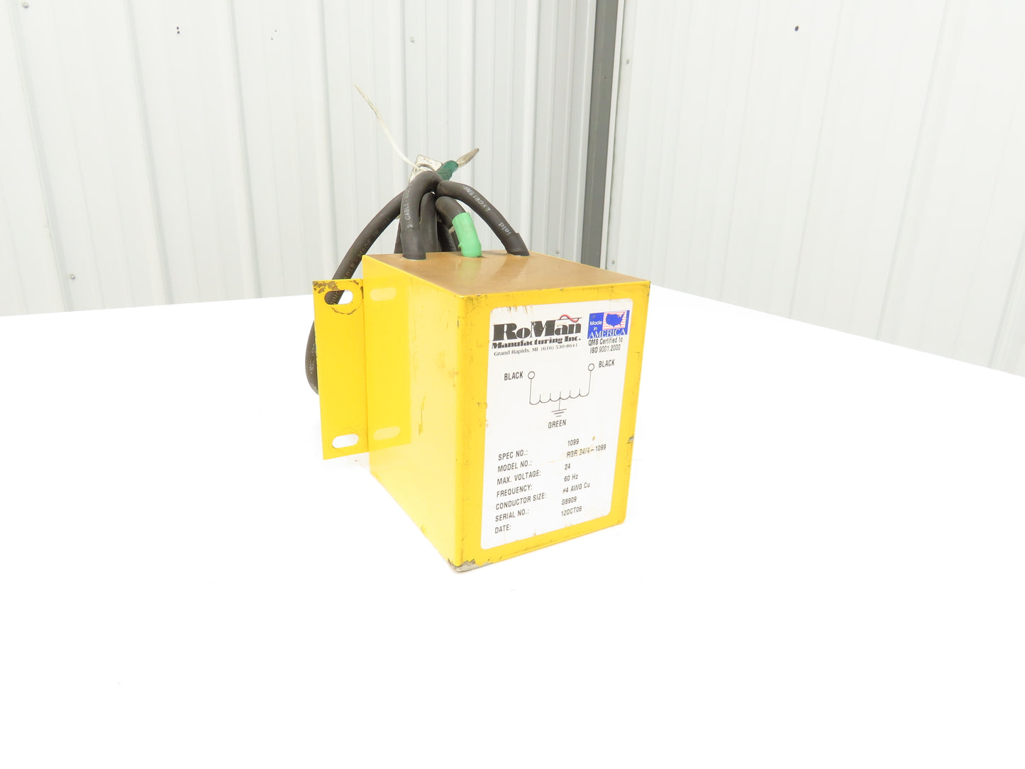 RoMan RGR 24/4-1099 Grounding Reactor 3-Wire #4 AWG 24V Welding Transformer