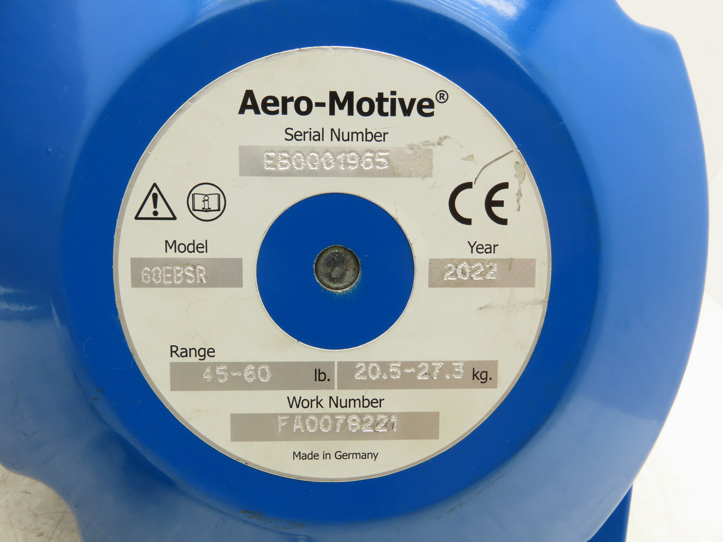 Woodhead Aero-Motive 60EBSR Tool Balancer Ratchet Locking 1.5M Cable 45-60 Lbs