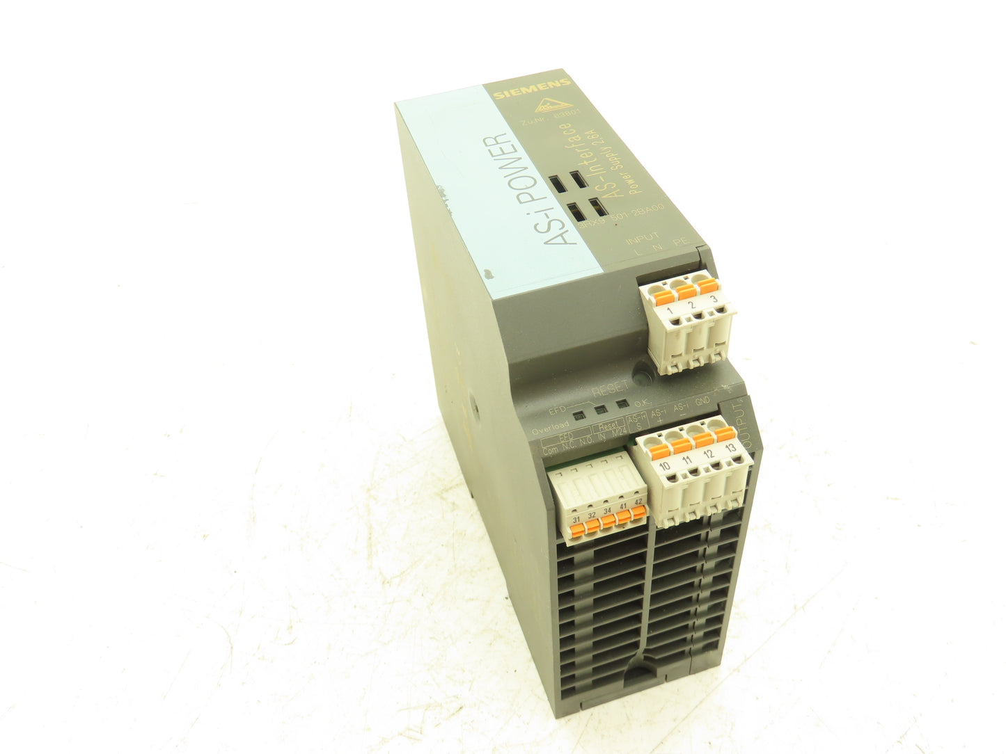 Siemens 3RX9 501-2BA00 AS-i Power AS-Interface Power Supply 24VDC 2.6A Out