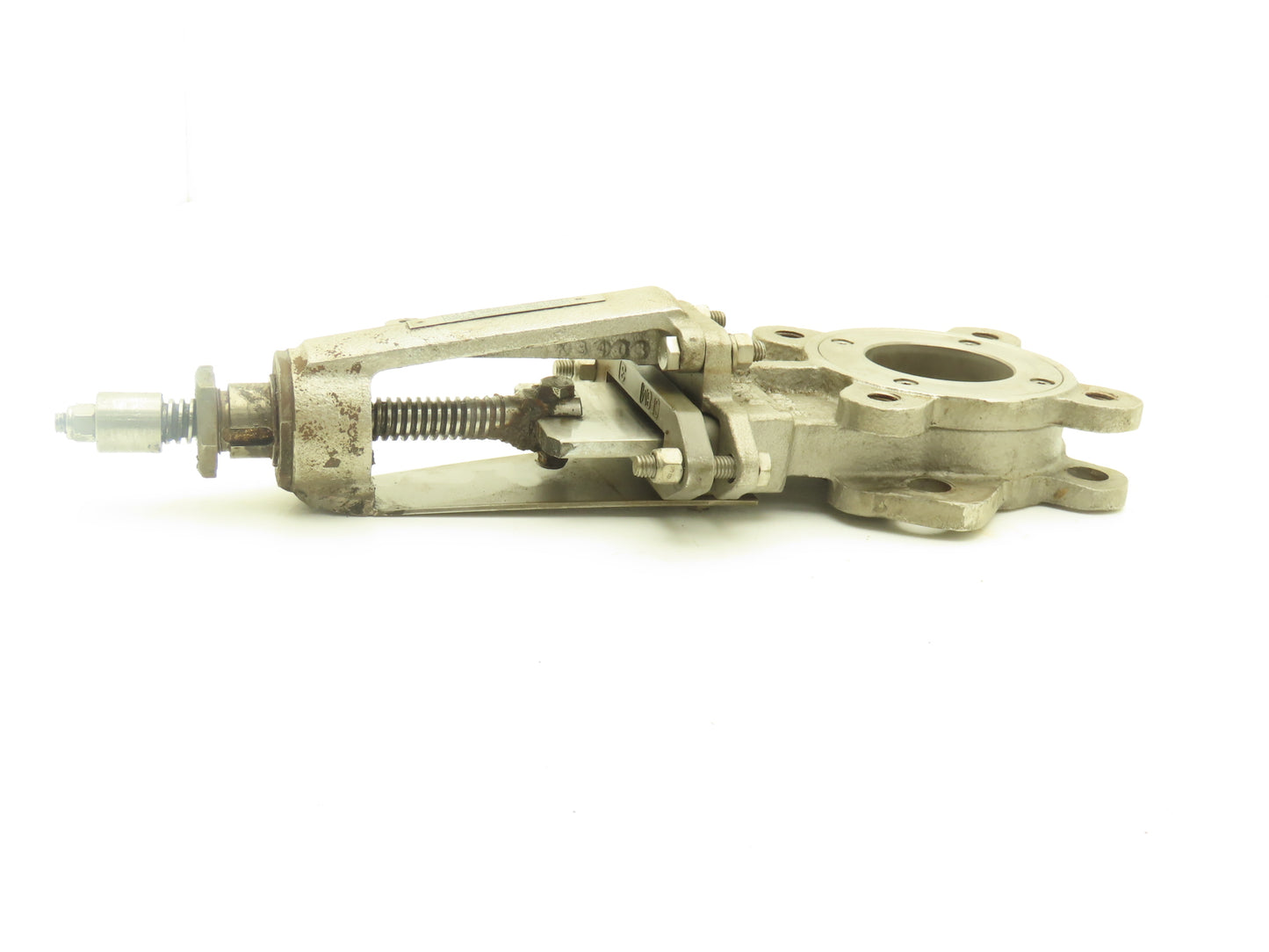 FNW 2000BT Stainless Knife Gate Valve V-Port Rising Stem Metal Seat 3"