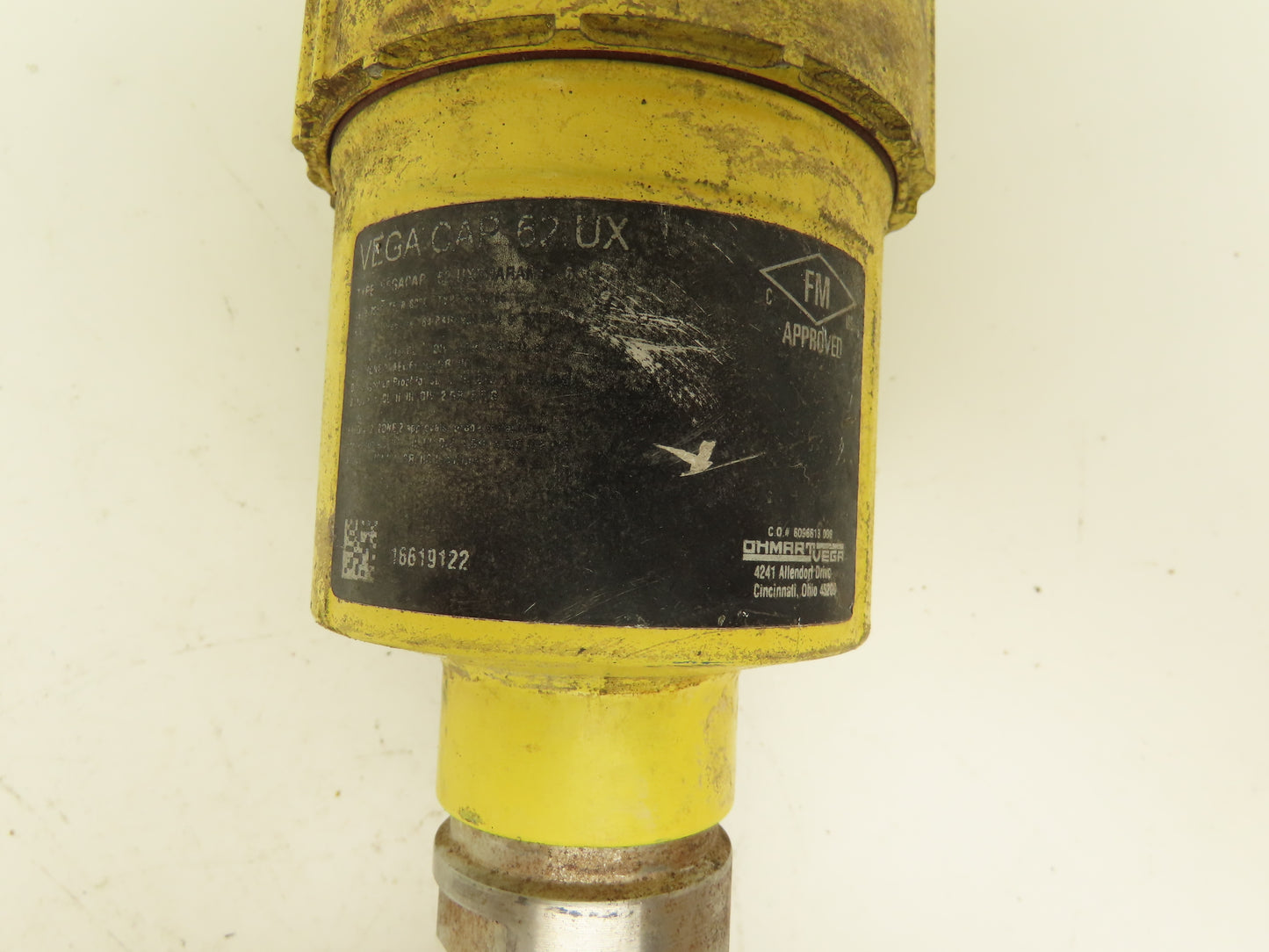 Vega Cap 62UX BHARANX6 Capacitive Indicator Probe 2" Flange Slight Bend In Probe
