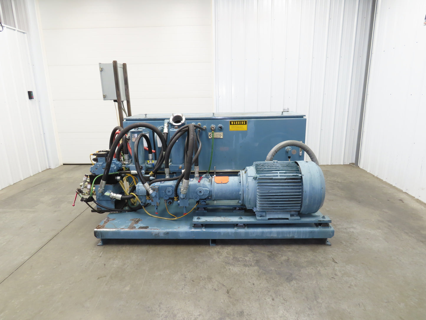 Oilgear Hydraulic Power Unit 90.9 GPM 3000 PSI 70 Hp Triple Pump 120 Gal