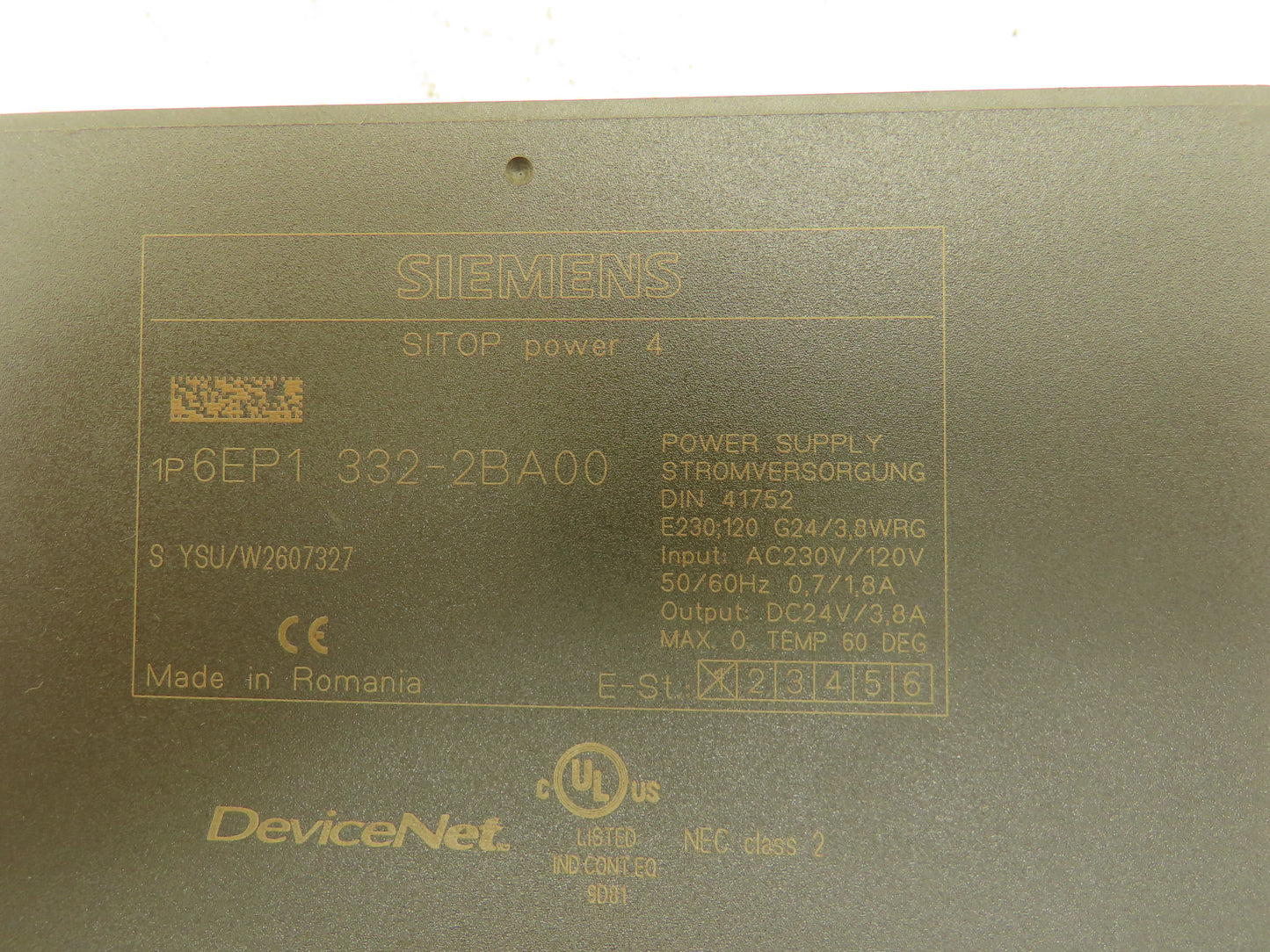 Siemens SITOP Power 4 Power Supply 120/240VAC In 24VDC Out 3.8A Lot of 4
