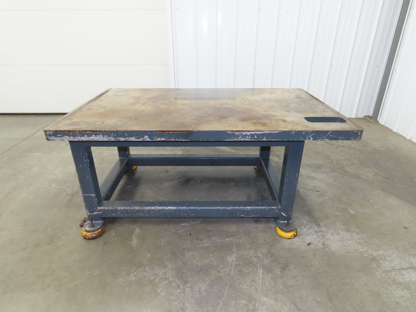 2" Steel Top Machine Base Welding Table Work Bench 58x36" Top 26" H