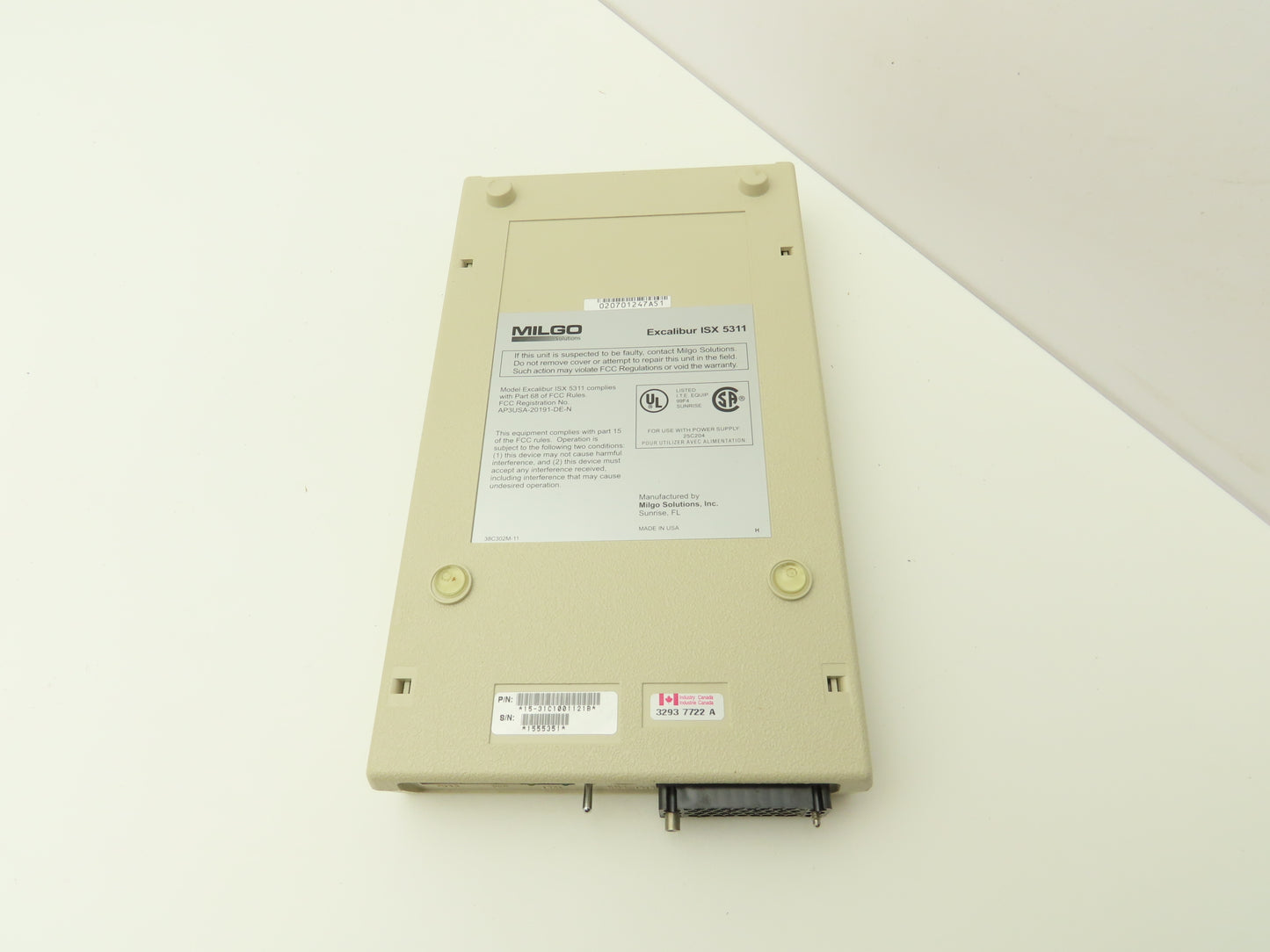 Timeplex Milgo Excalibur ISX 5311 Multiplexer 15-31C1001121B