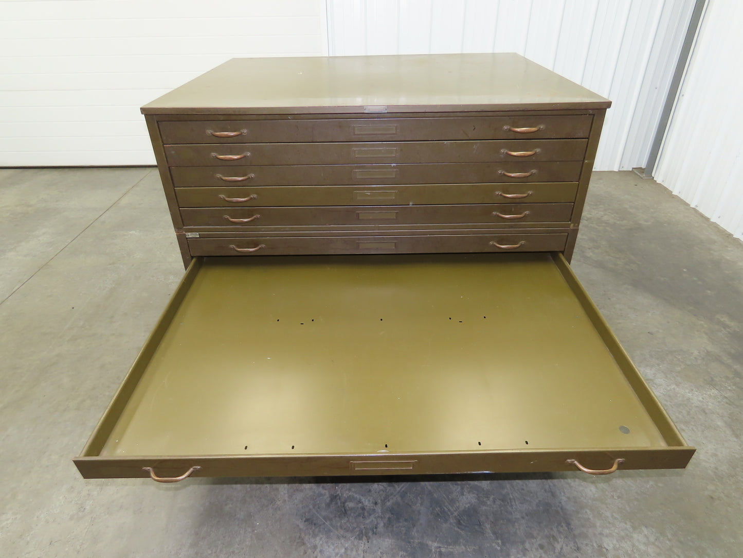 Hamilton Vintage Blueprint File Metal Cabinet 54×42x36" 10 Drawers Map Draft