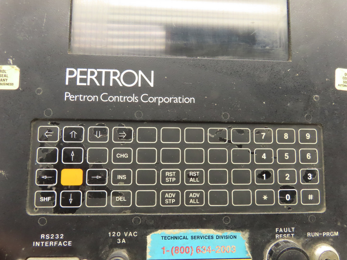 Pertron Controls Data Entry Control Panel with Fujitsu Screen FPC4012NRUL-01