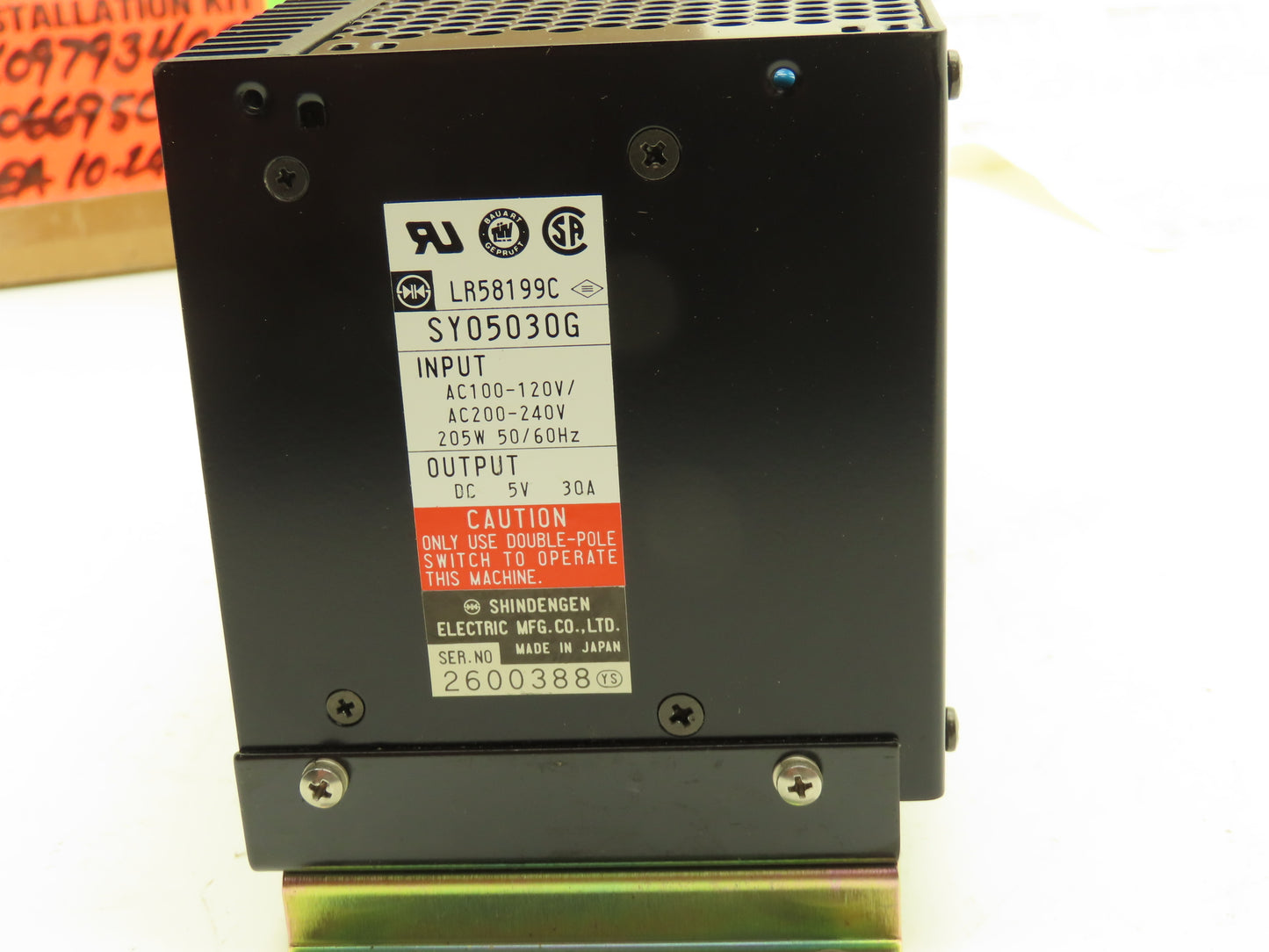 Shindengen Electric SY05030G DC Power Supply 100-240 VAC Input 5 VDC 30A Output