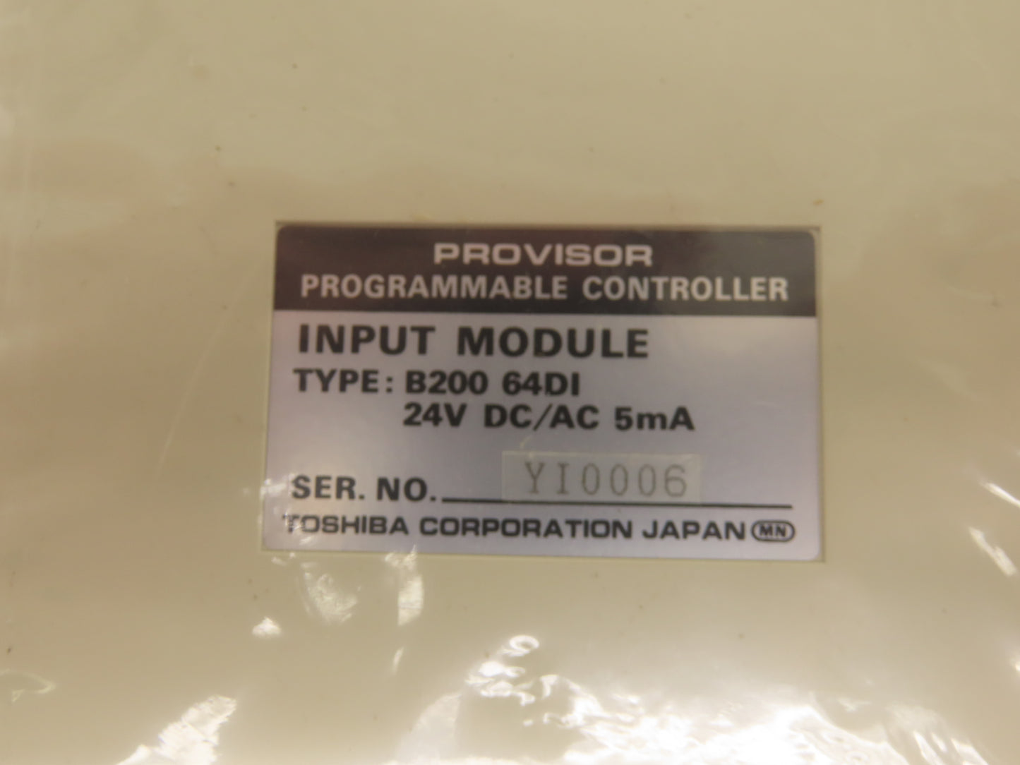 Toshiba B200 64DI PLC Provisor Programmable Controller Input Module 24VDC/AC 5mA